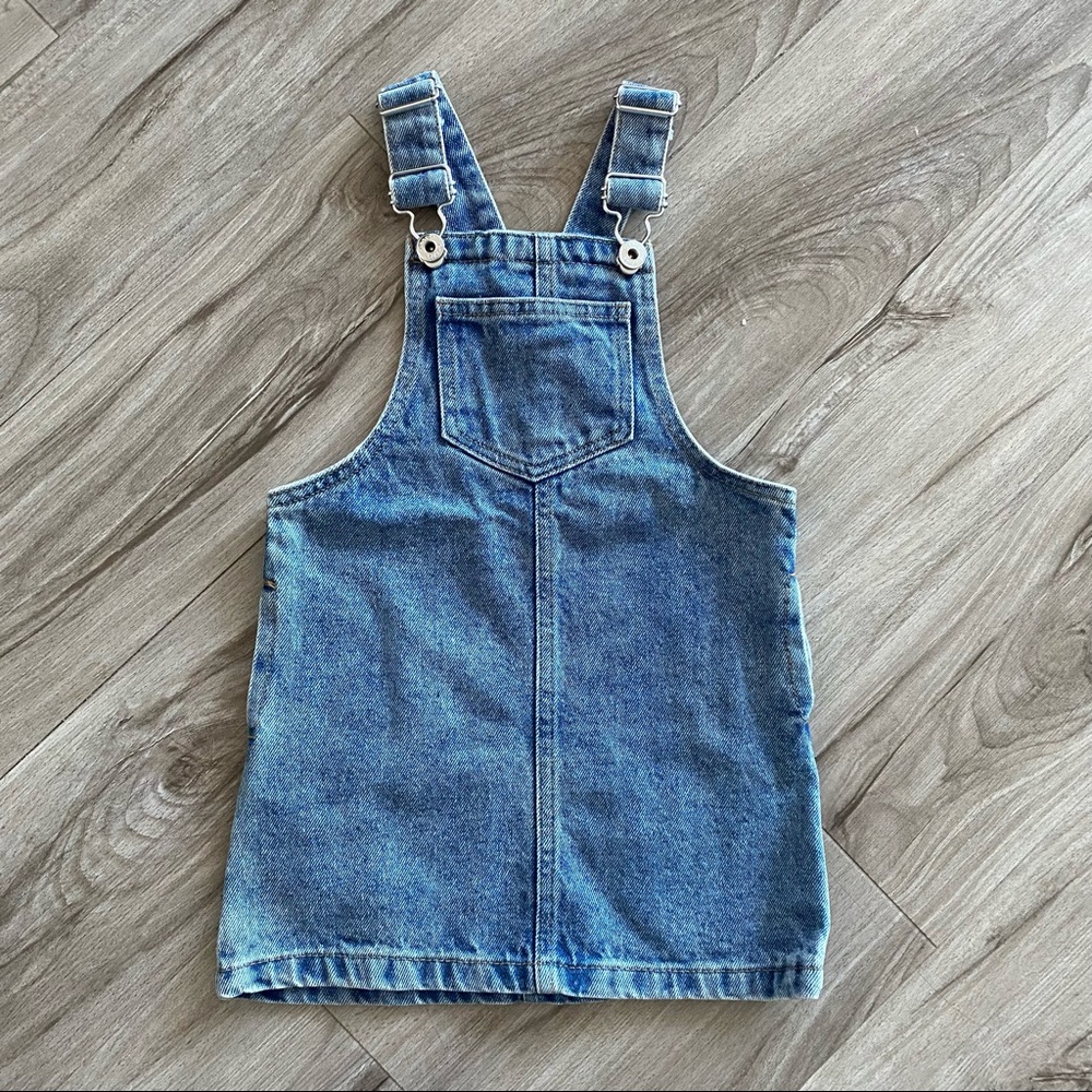 Girl's Denim Over-all Dress
